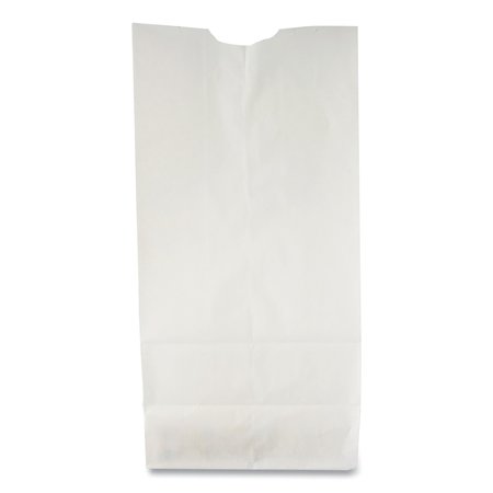 GENERAL Paper Bags, 30 lbs Cap., #2, 4.31"w x 2.44"d x 7.88"h, White, PK500 51002